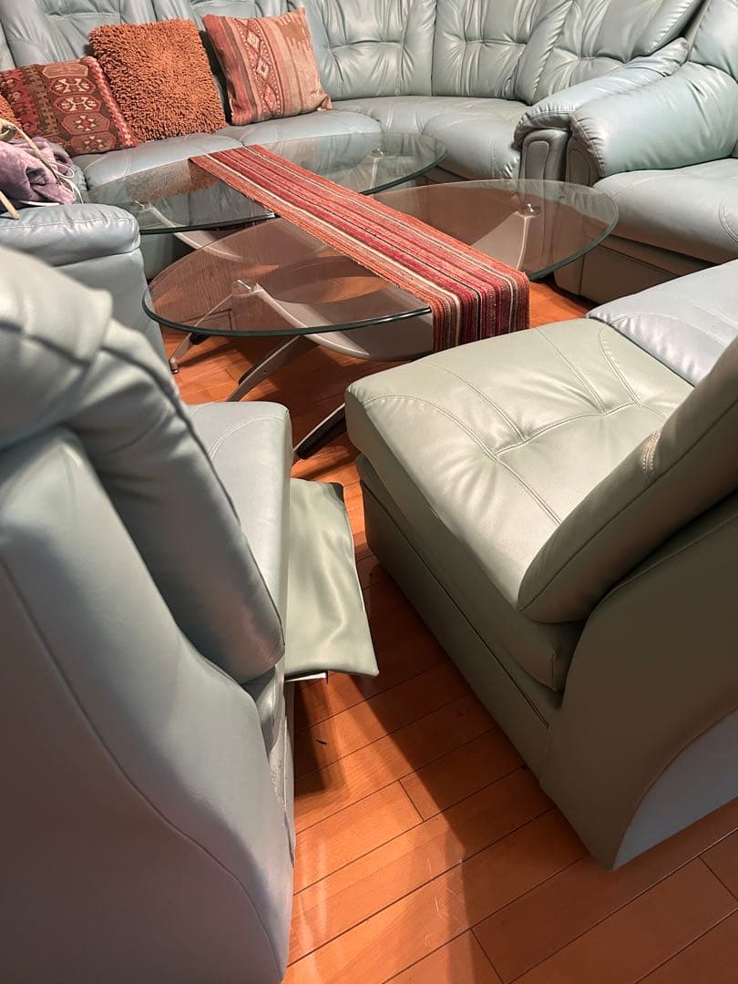 【送料無料】セット5人掛け×2＋1人掛け×1＋テーブル×2