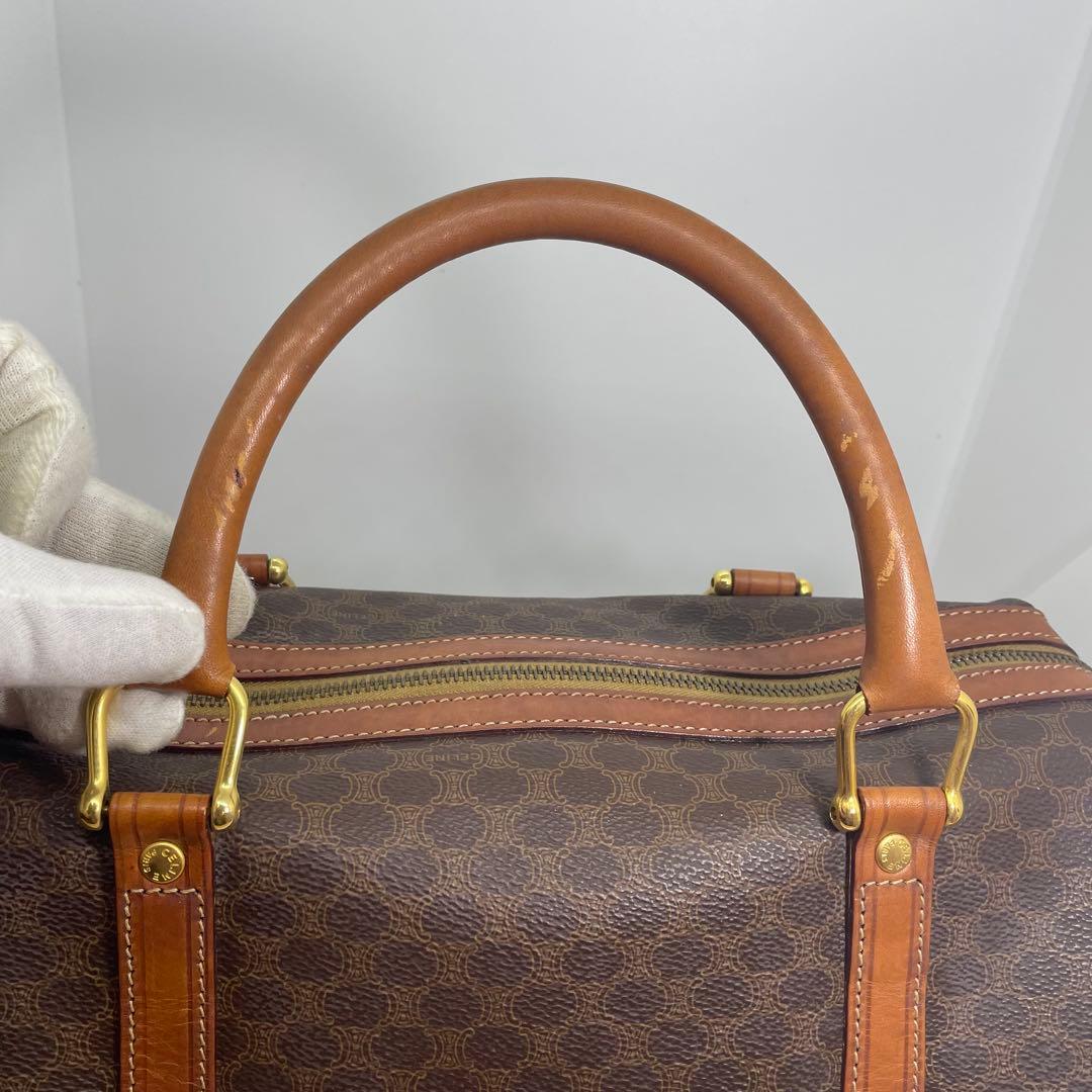 【美品】セリーヌ CELINE ボストンバッグ マカダム柄 PVC 30㎝