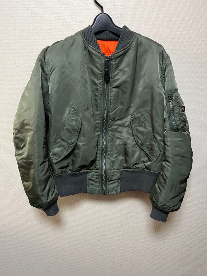 ALPHA MA-1フライトジャケット サイズS オリーブ 80s USA製