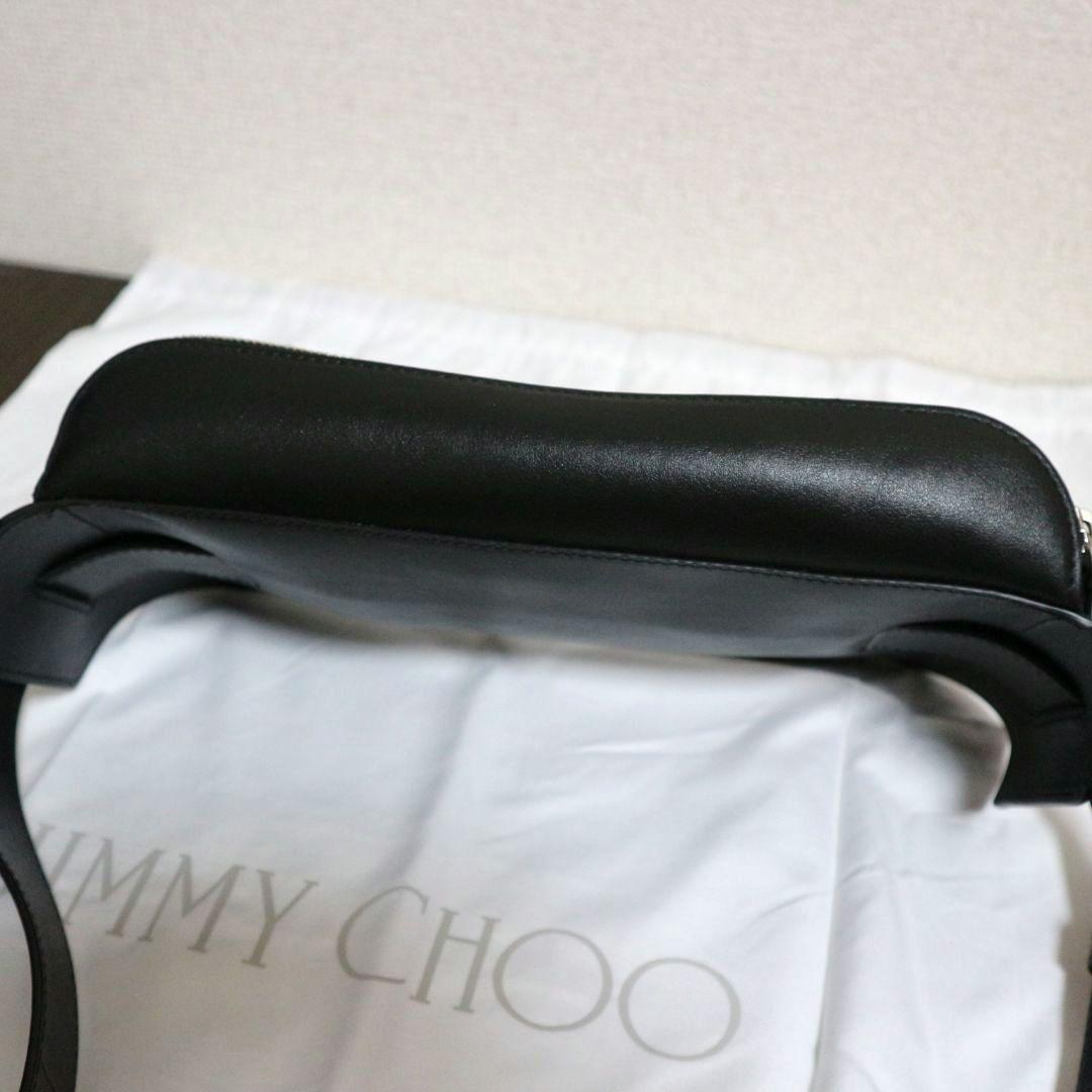 【美品】JIMMY CHOO ジミーチュウ ブラック レザー ボディバッグ