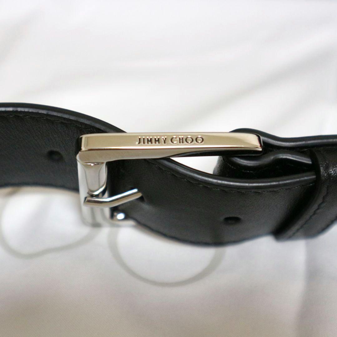 【美品】JIMMY CHOO ジミーチュウ ブラック レザー ボディバッグ