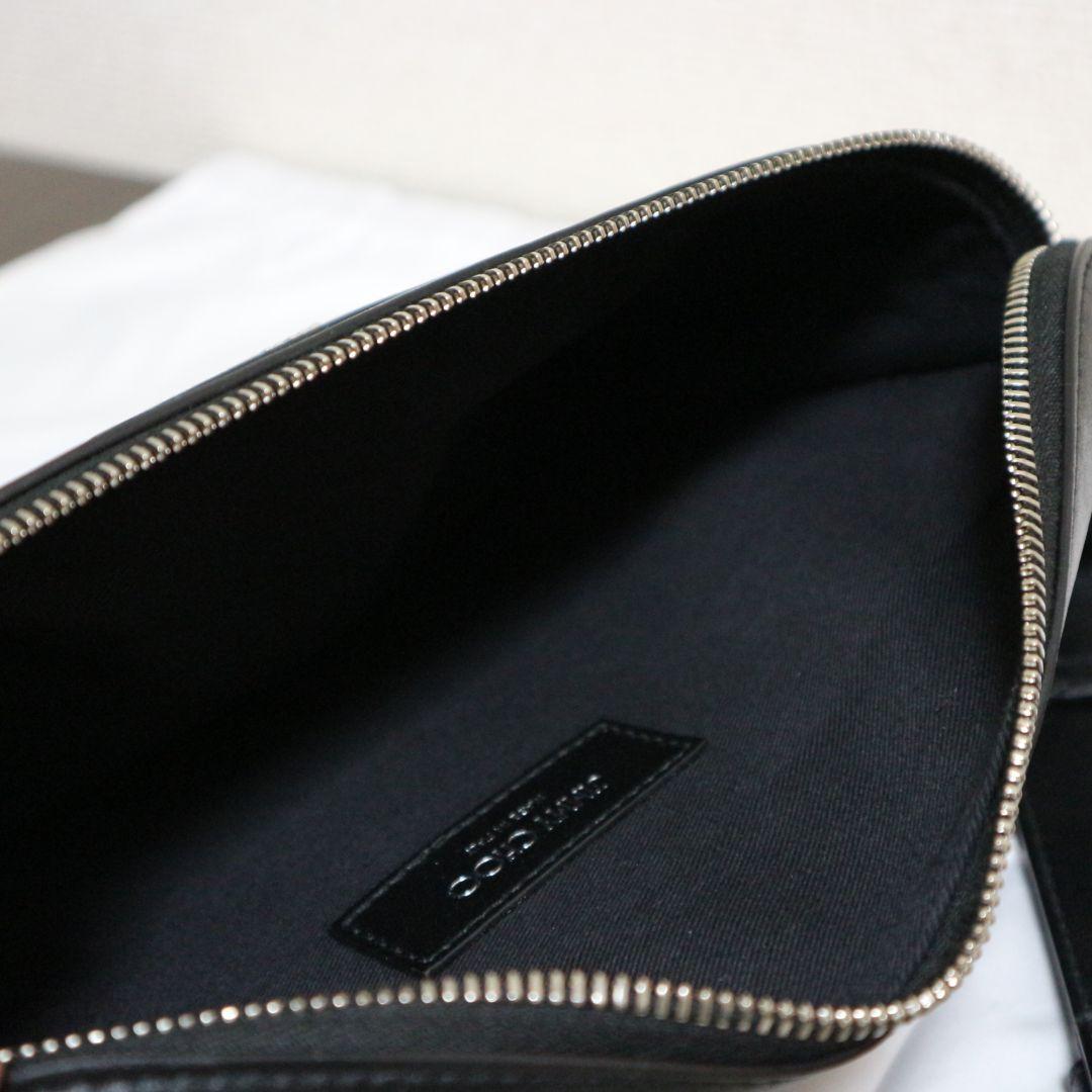 【美品】JIMMY CHOO ジミーチュウ ブラック レザー ボディバッグ