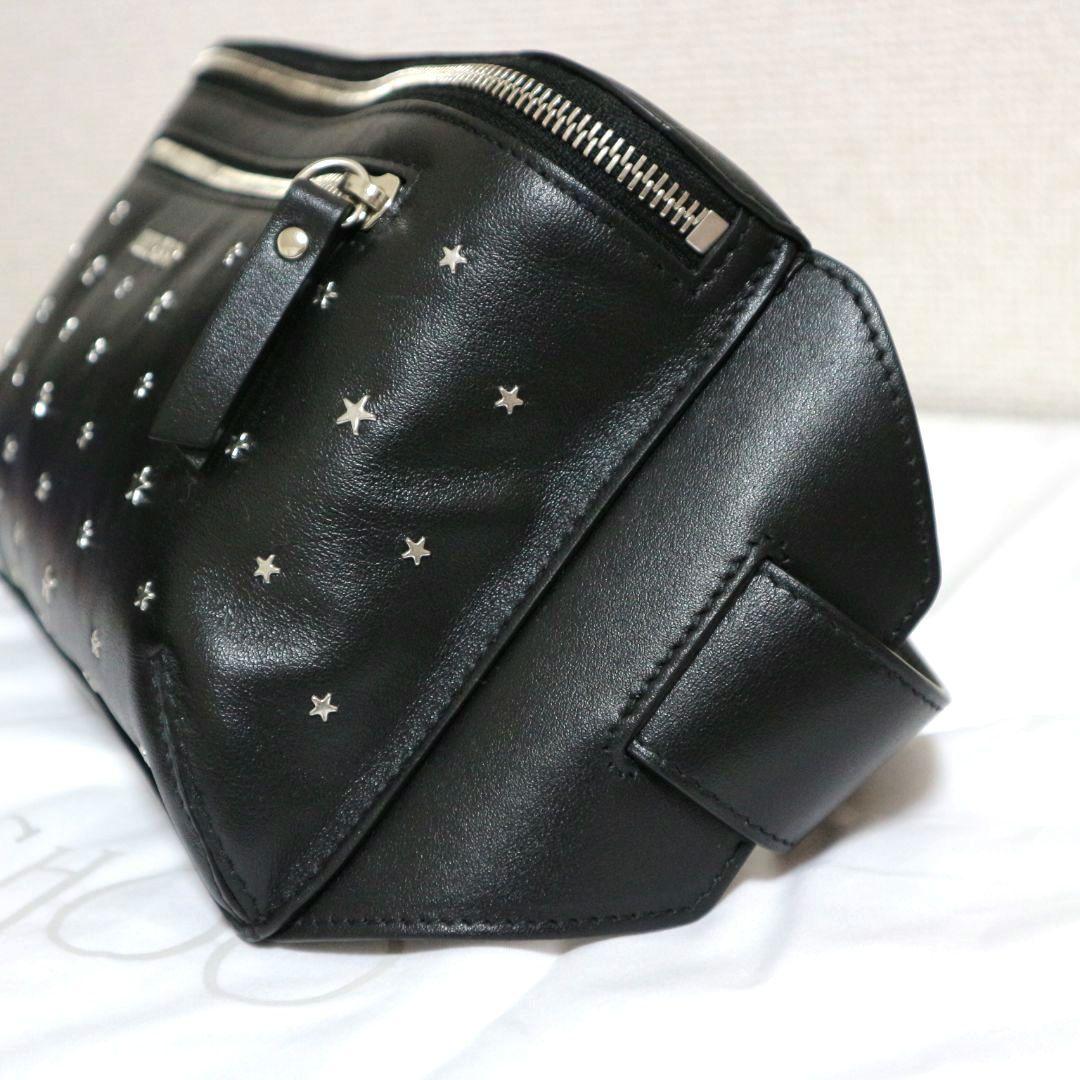 【美品】JIMMY CHOO ジミーチュウ ブラック レザー ボディバッグ