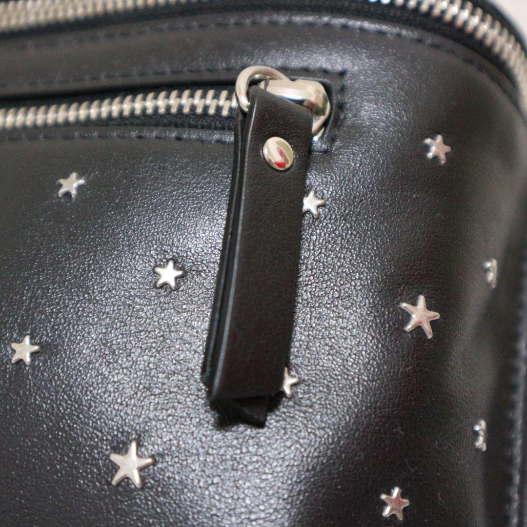 【美品】JIMMY CHOO ジミーチュウ ブラック レザー ボディバッグ