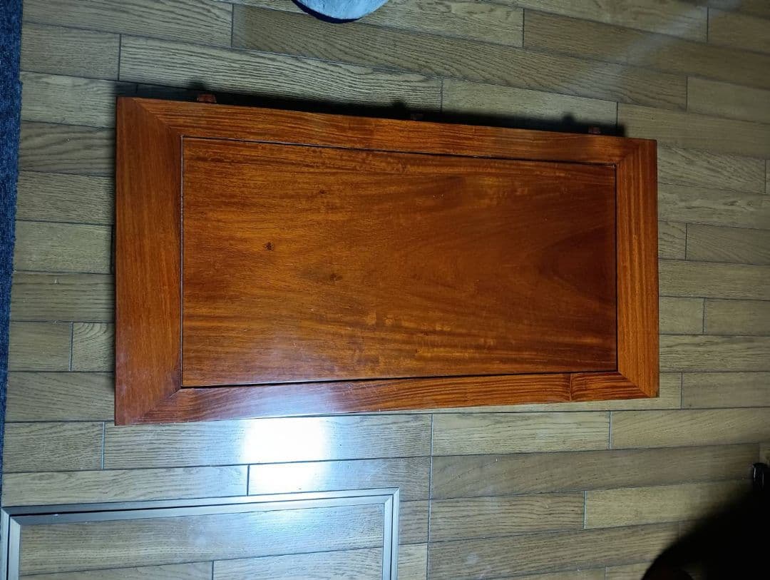 (直接お渡しのみ)花梨伸縮式ダイニングテーブルセット 4脚付き