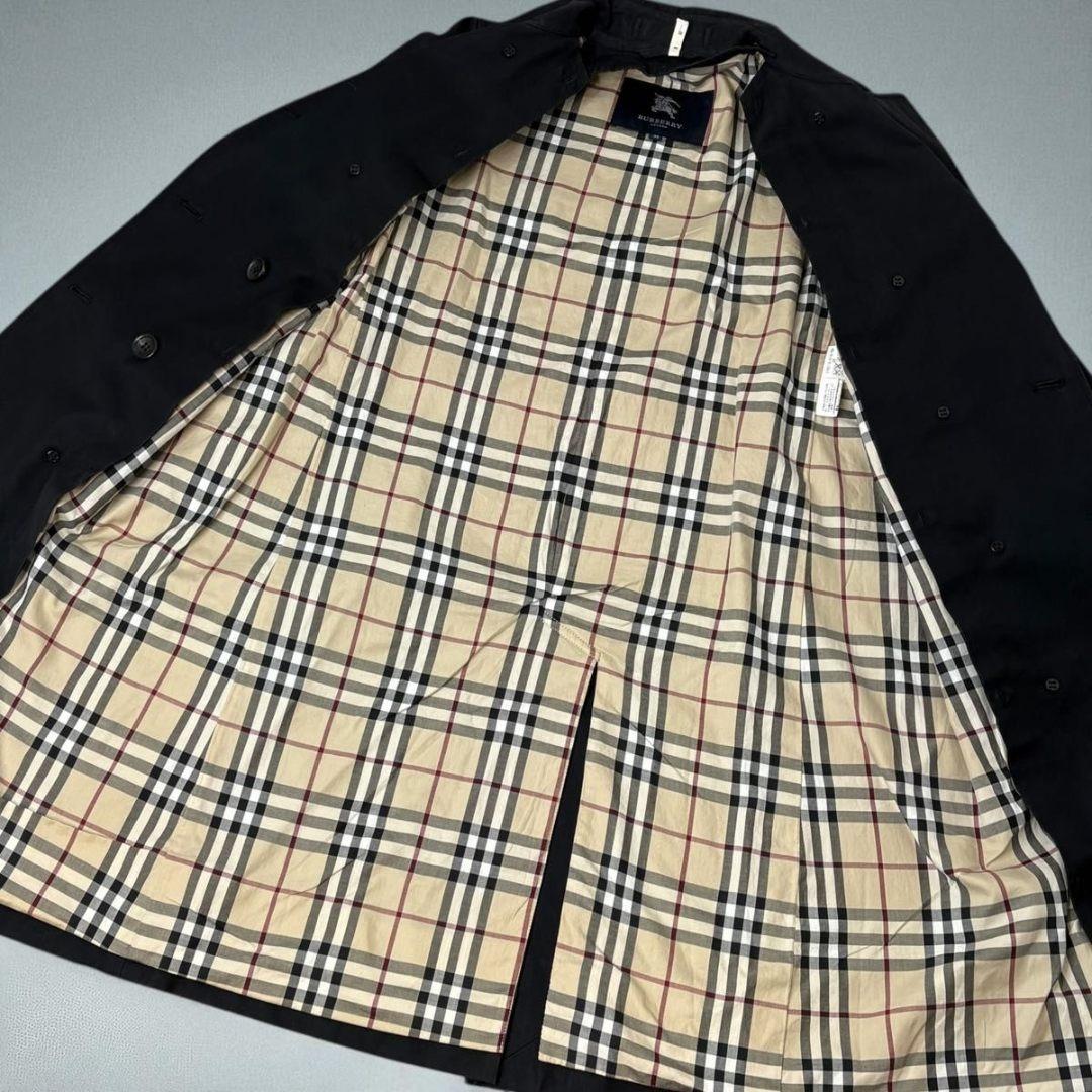 BURBERRYトレンチコート ブラック ノバチェック ライナー ベルト付 38