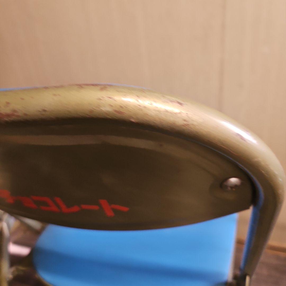 昭和　レトロ　パイプ椅子　折りたたみ式　セコイア フルタ チョコレート