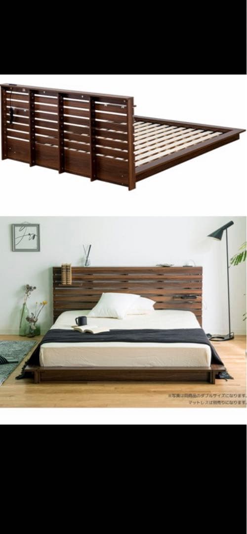ワイドダブル ローベッド すのこベッド おしゃれ ベッドフレーム