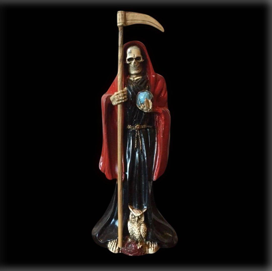 死神の置物 赤と黒 約30cm ビンテージ