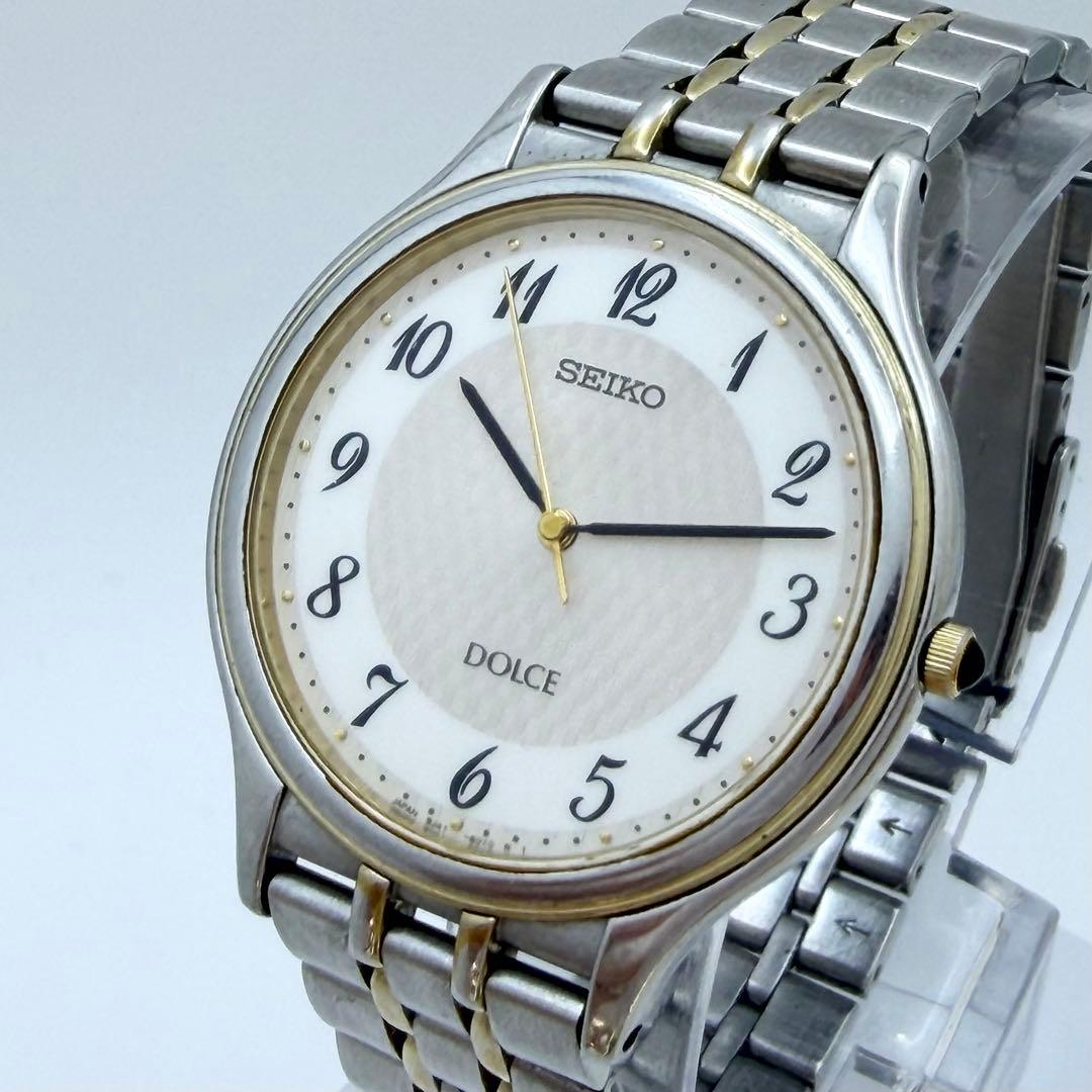 【稼働 新品電池】セイコー ドルチェ 8J41-8000 メンズ 腕時計