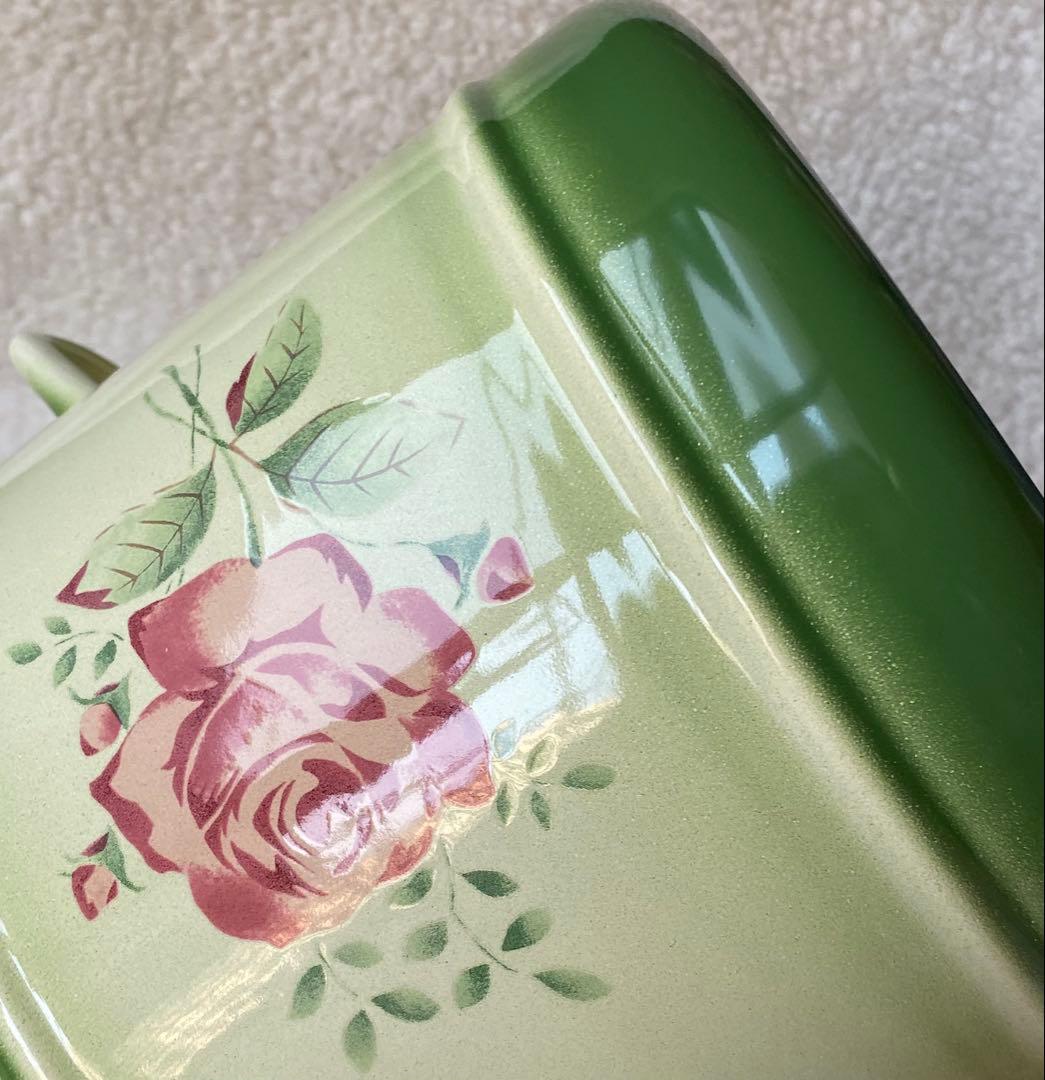 ☘️イマン☘️ イヴ　ホーロー製取っ手付きビード入りストッカーMサイズ