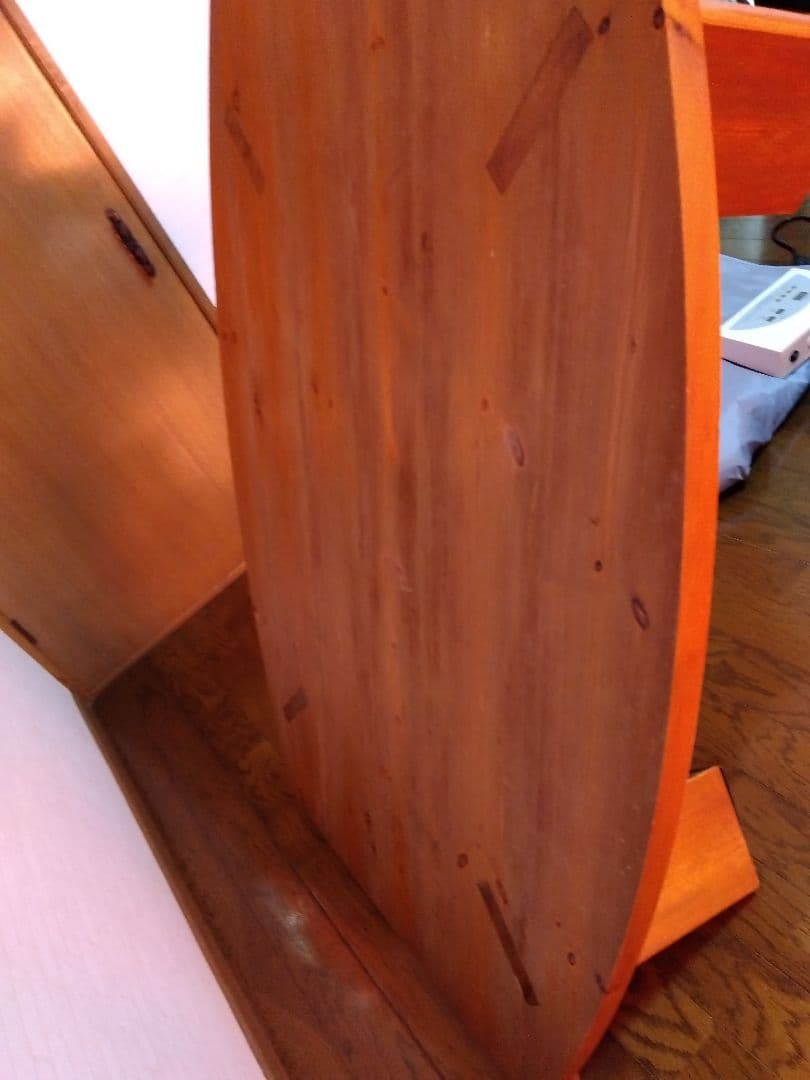 楕円形ナチュラルウッドローテーブル