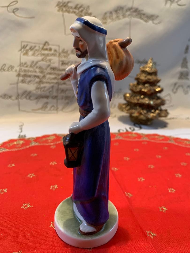 ゲーベル人形　西ドイツビンテージの出エジプトの様子の聖家族のお人形お顔が可愛い！