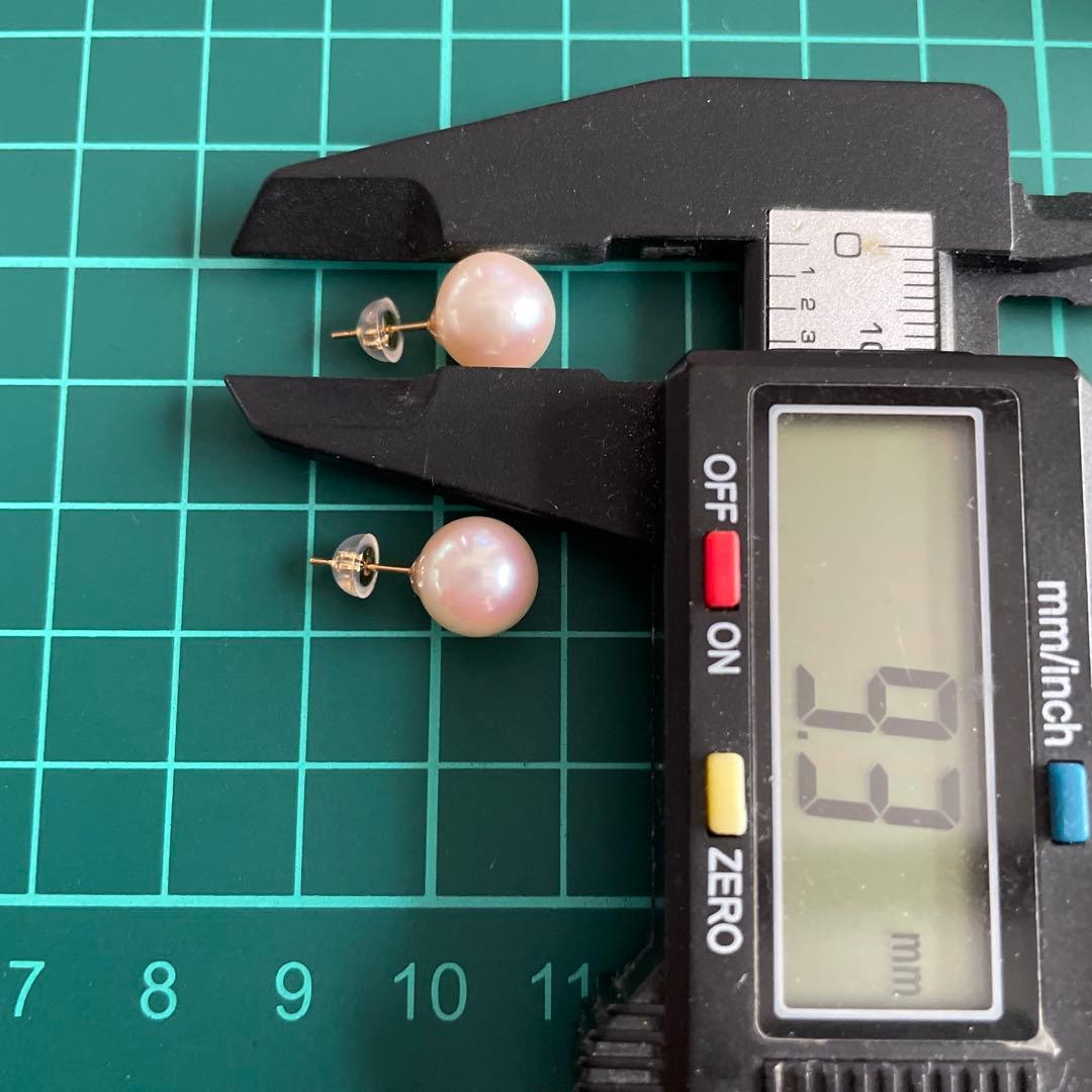 上質 宇和島産 あこや本真珠 越物 パール ピアス K18製　イエローゴールド