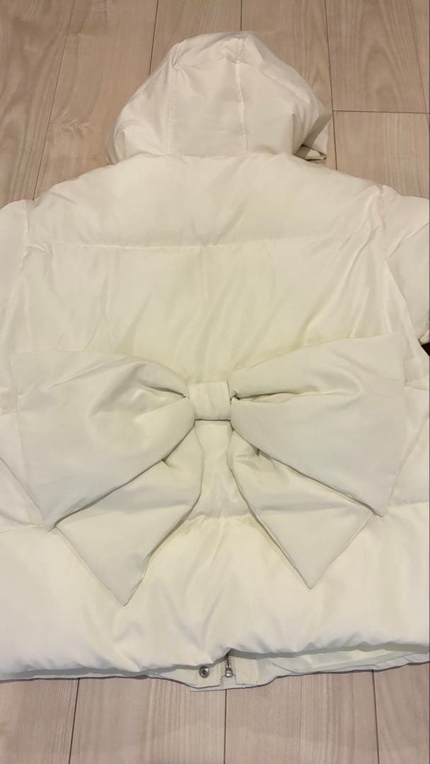 CALNAMUR パフショートバックリボンブルゾン ホワイト完売色