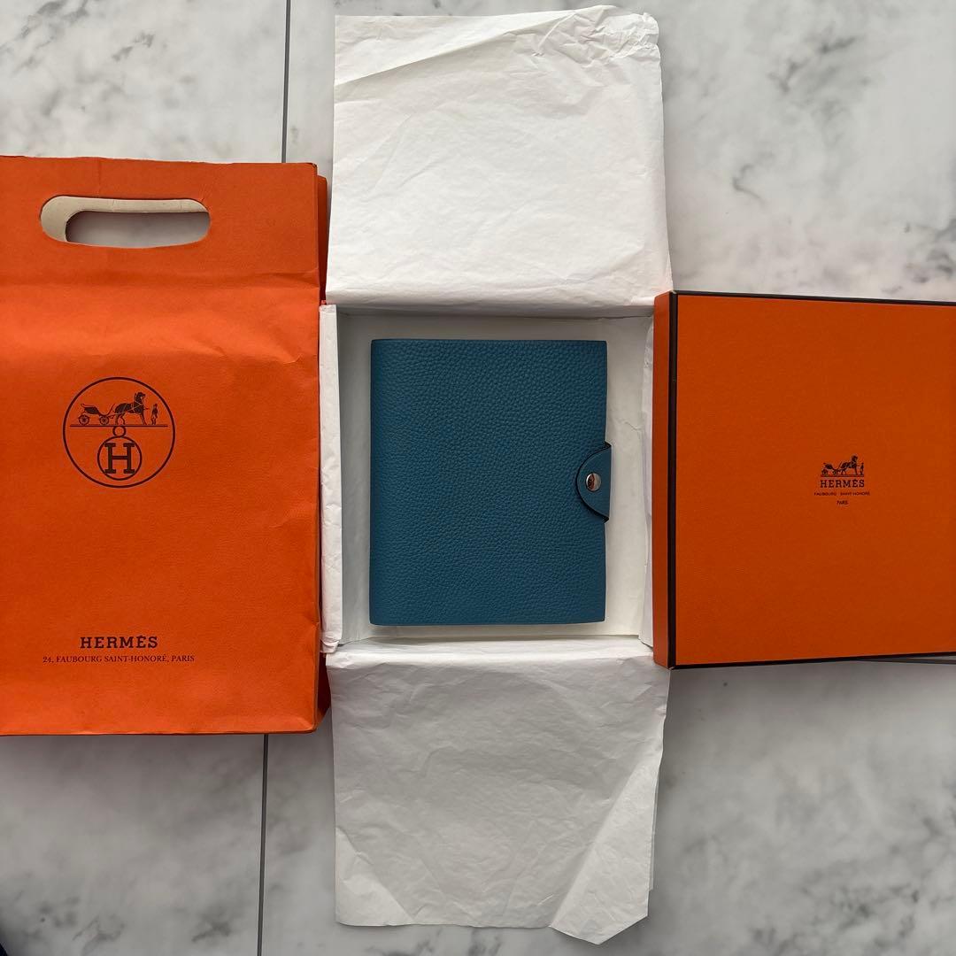 HERMES 手帳　ブルー　ユリス