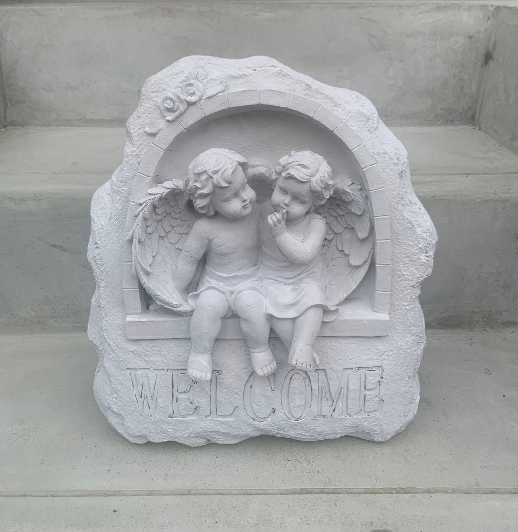 WELLCOME【ヨーロピアン ガーデニング雑貨 置物 天使 エンジェル 】