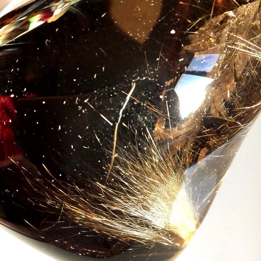 ゴールドルチルクォーツ　置物　スーモーキクォーツ　パワーストーン　1点限定