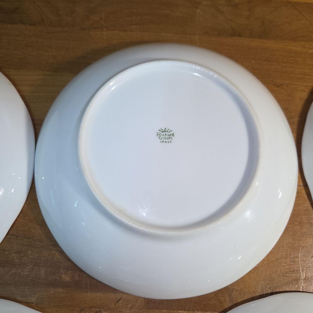 【5枚セット】リチャードジノリ ベッキオホワイト スーププレート 19cm