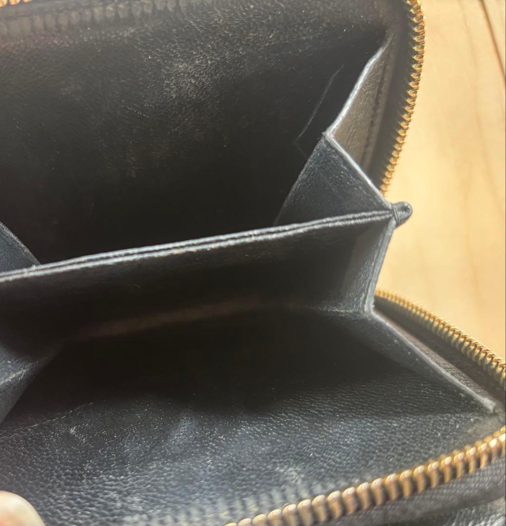 YSL 黒 レザー 二つ折り財布
