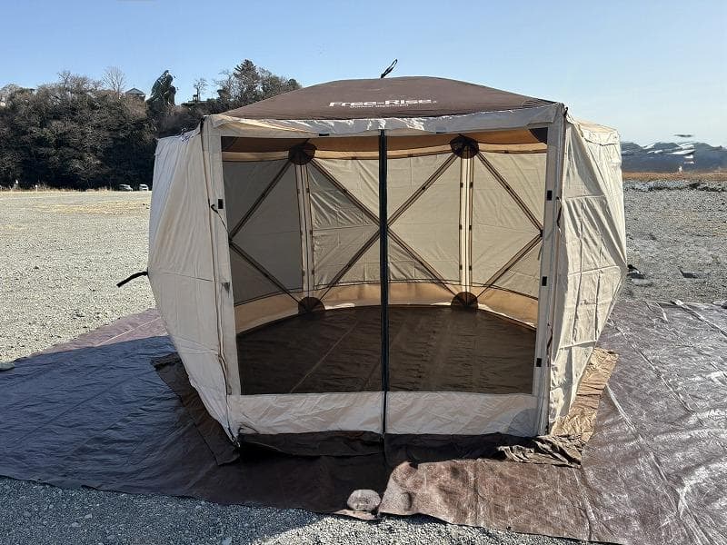 フリーライズ ハブスクリーンテント600 大型メッシュテント フルセット