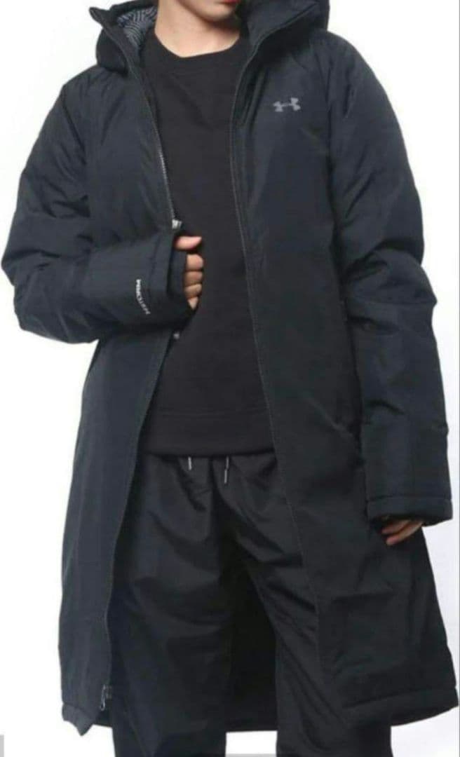 美品　UNDER ARMOUR　M　ベンチコート　黒　インフラレッド　撥水