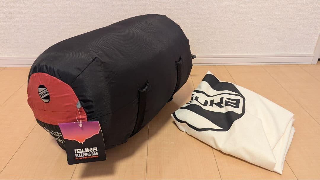イスカ「アルファライト1000EX」冬季用寝袋+収納袋付き【開封済み未使用品】