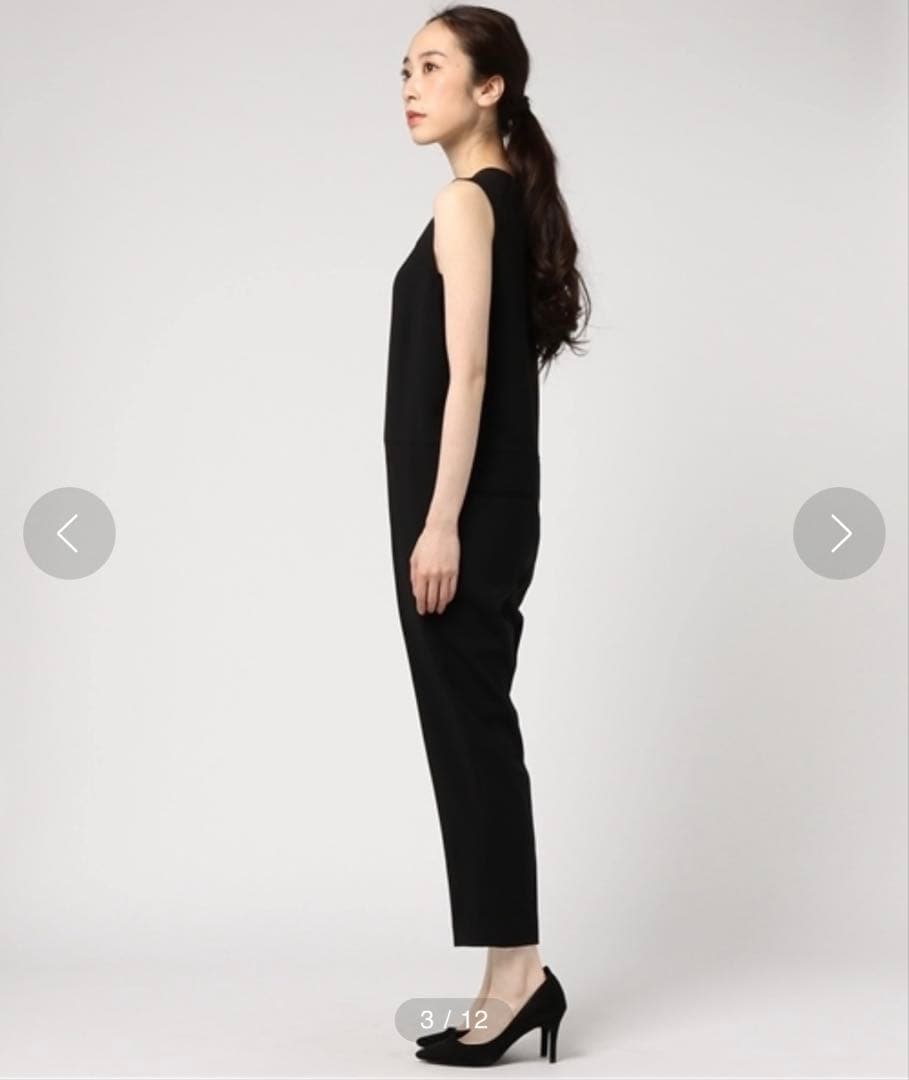 美品⁑ミューズドゥーズィエムクラス　トリアセジョーゼットオールインワン　ブラック