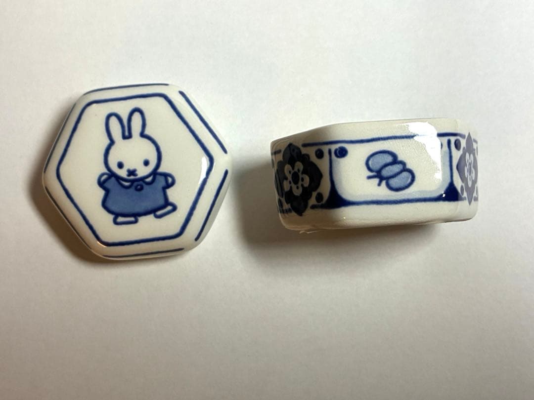 【限定品】ミッフィー 六角形小物入れ 陶器製　ロイヤルデルフト　万博