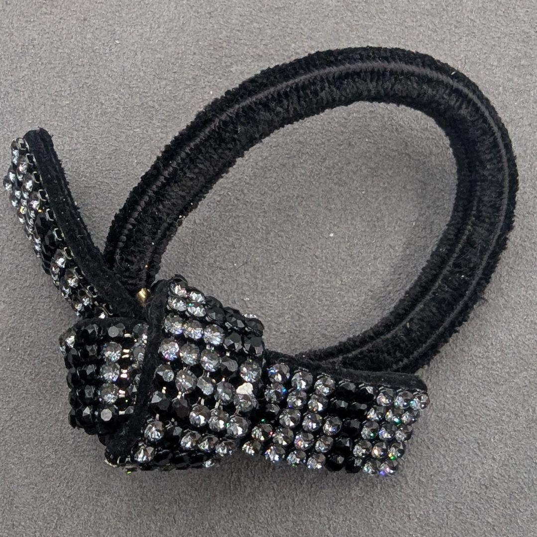 acca アッカ ブリジット ドレスポニー ヘアゴム シュシュ ブラック