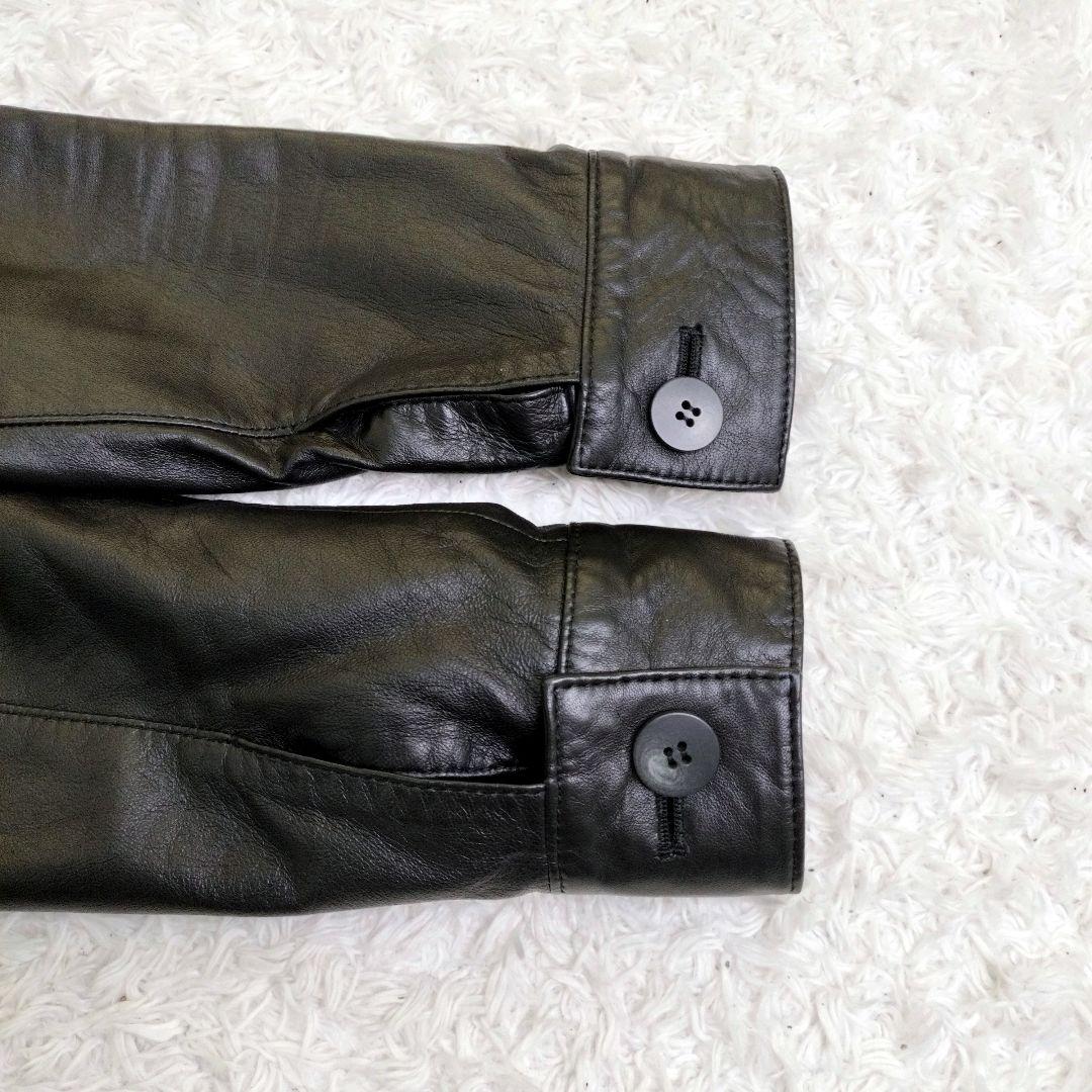 アンテプリマ　レザージャケット　ラムレザー　シープスキン　本革　ファー　ブラック