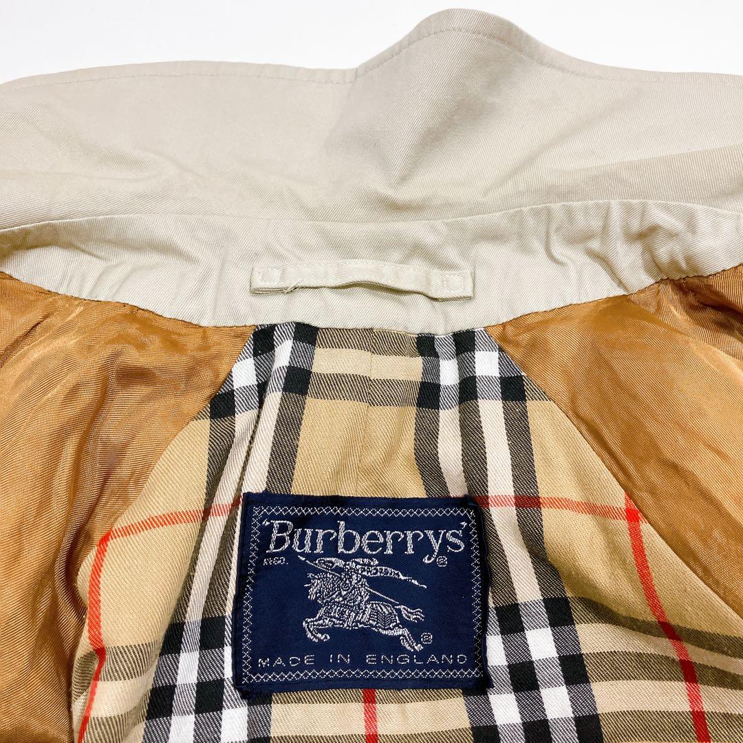 【逸品】バーバリーズ　ロングステンカラーコート　ライトベージュ　L相当