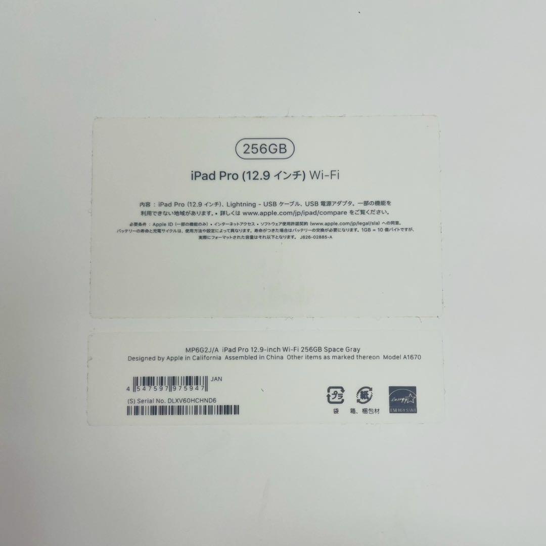 iPad Pro 12.9インチ 第2世代 256GB MP6G2J/A