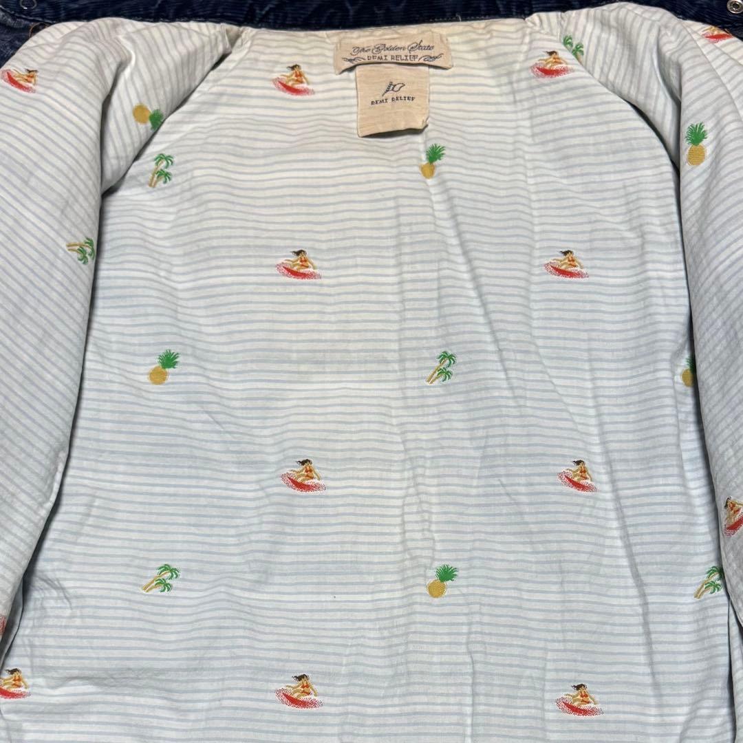 REMI RELIEF BeamsコラボデニムダウンシャツMレミレリーフビームス