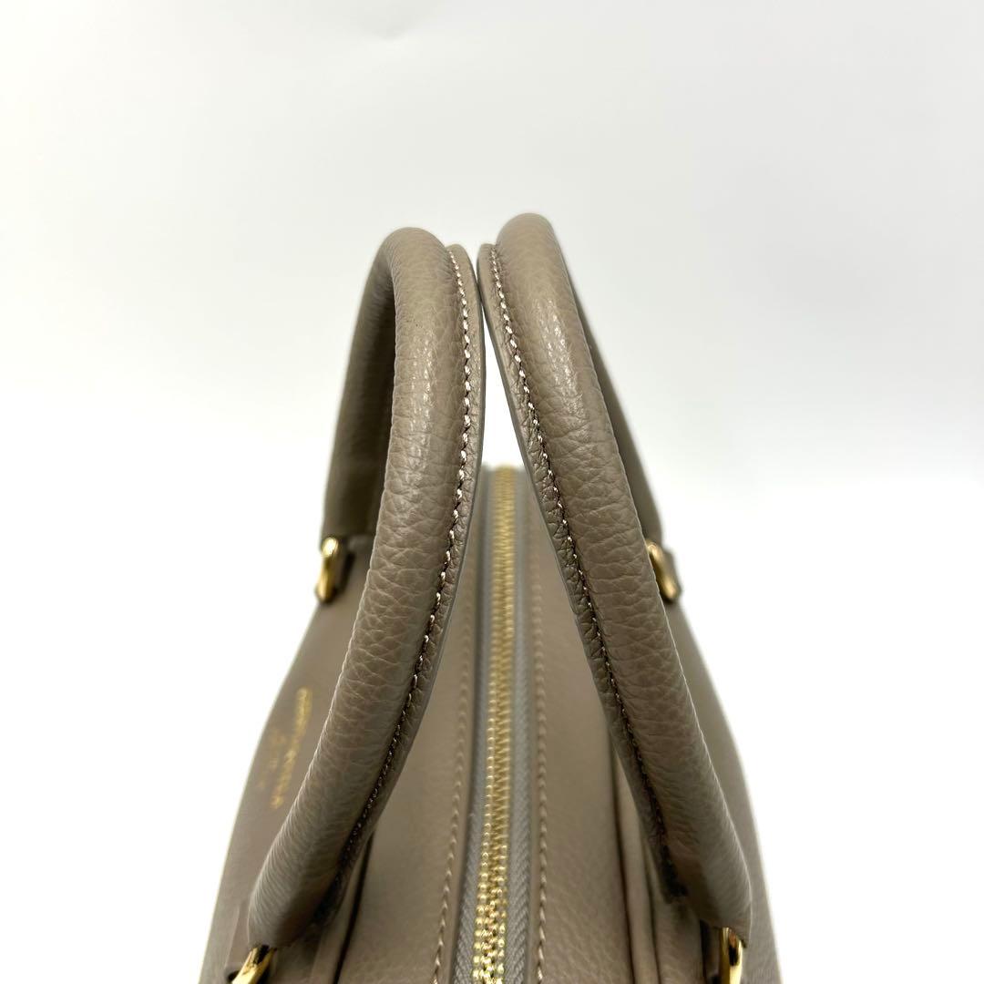 【新品同様】CHRISTIAN VILLA ボストンバッグ 2way グレージュ