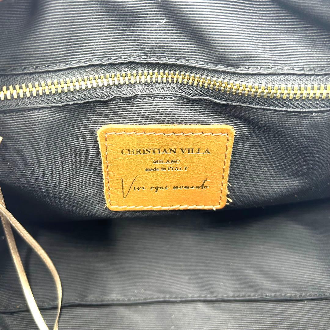 【新品同様】CHRISTIAN VILLA ボストンバッグ 2way グレージュ