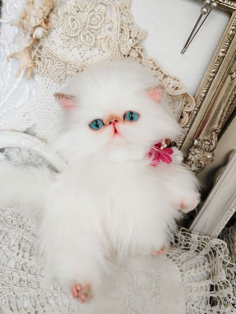 家族募集❤ふわふわ♡子猫のフゥちゃん♡アートドール♡ぬいぐるみ♡