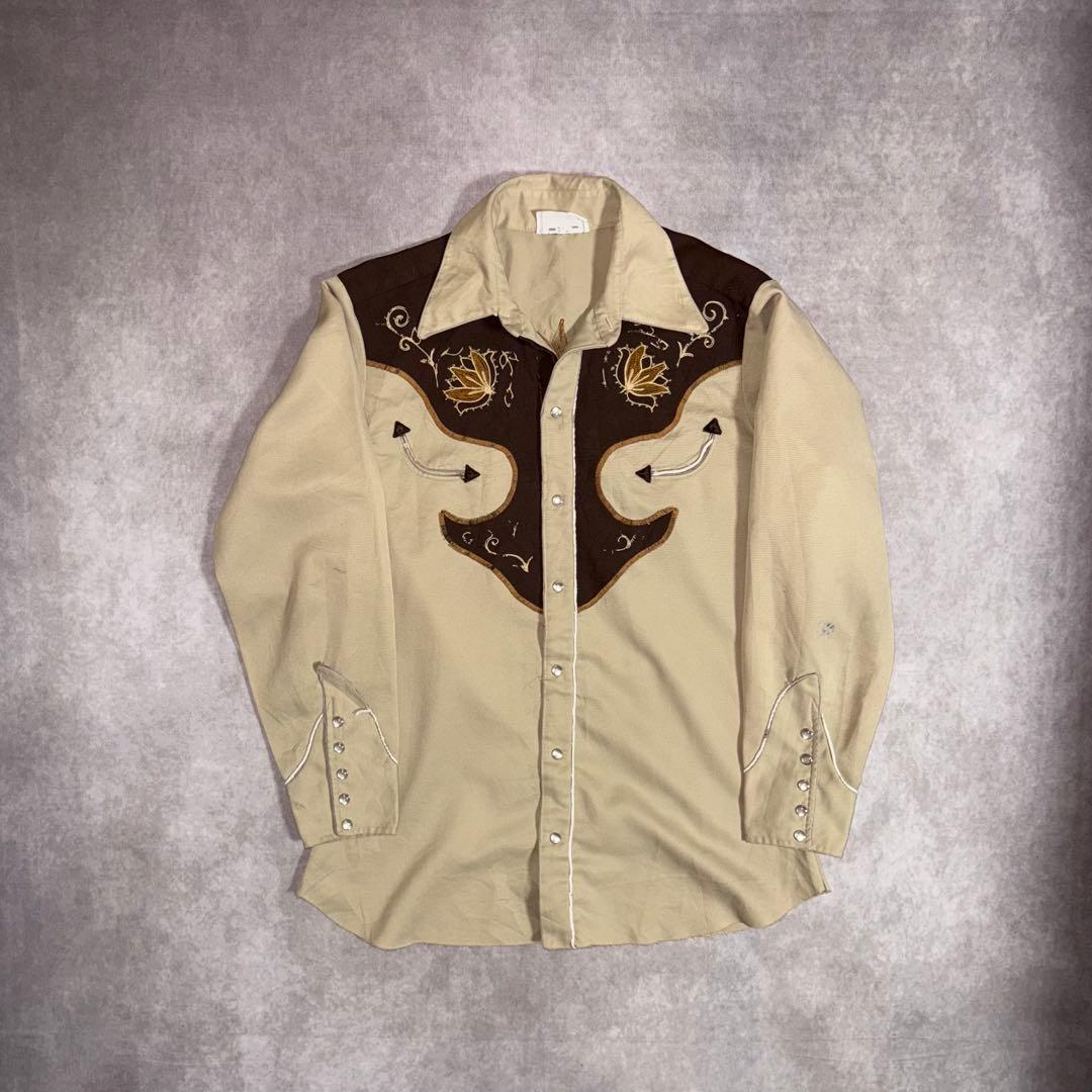 50s HBARC レーヨンギャバ ウエスタンシャツ