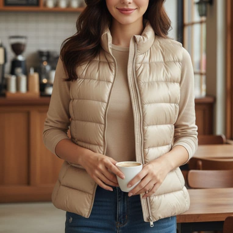 【未使用級】HERNO ヘルノ ダウンベスト キャメルゴールド 44 Lサイズ