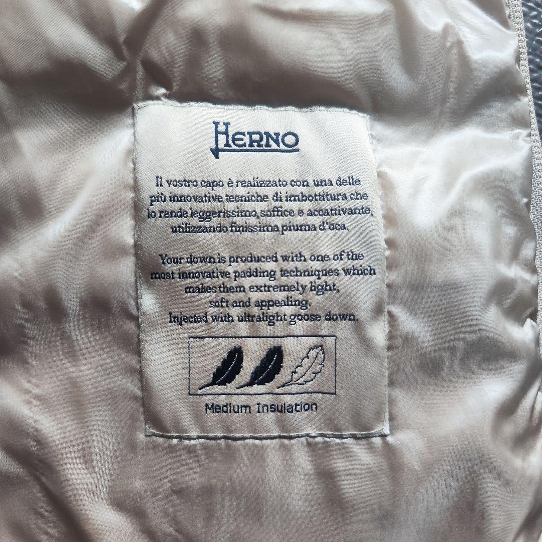 【未使用級】HERNO ヘルノ ダウンベスト キャメルゴールド 44 Lサイズ