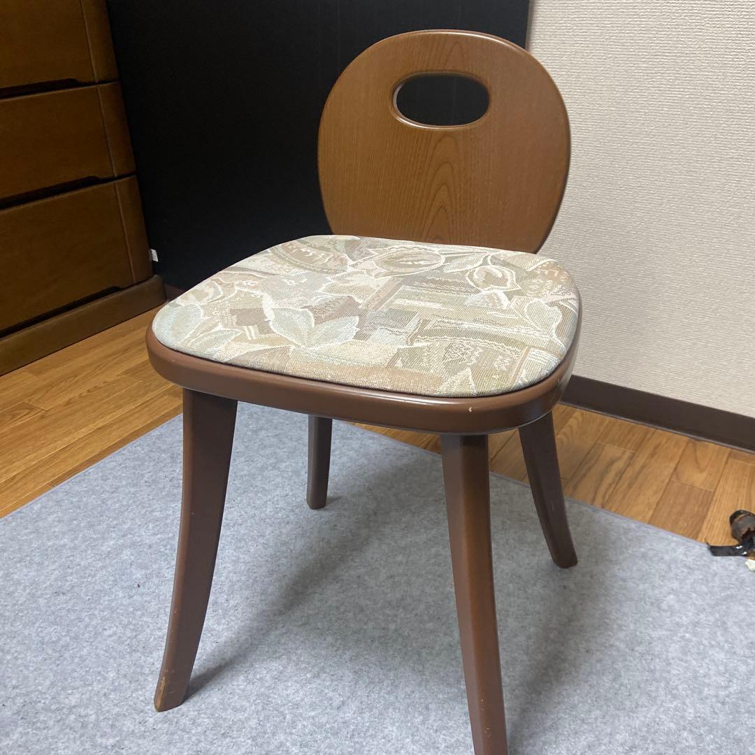 木製ドレッサー／鏡台、姿見　椅子付き