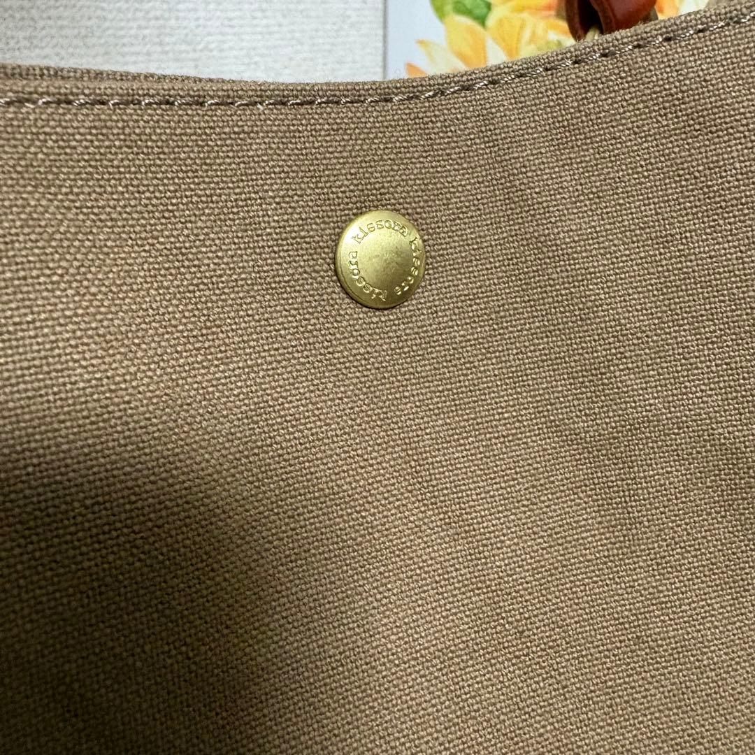 未使用品☆キソラ kissora トートバッグ 帆布 キャンバス レザー2way