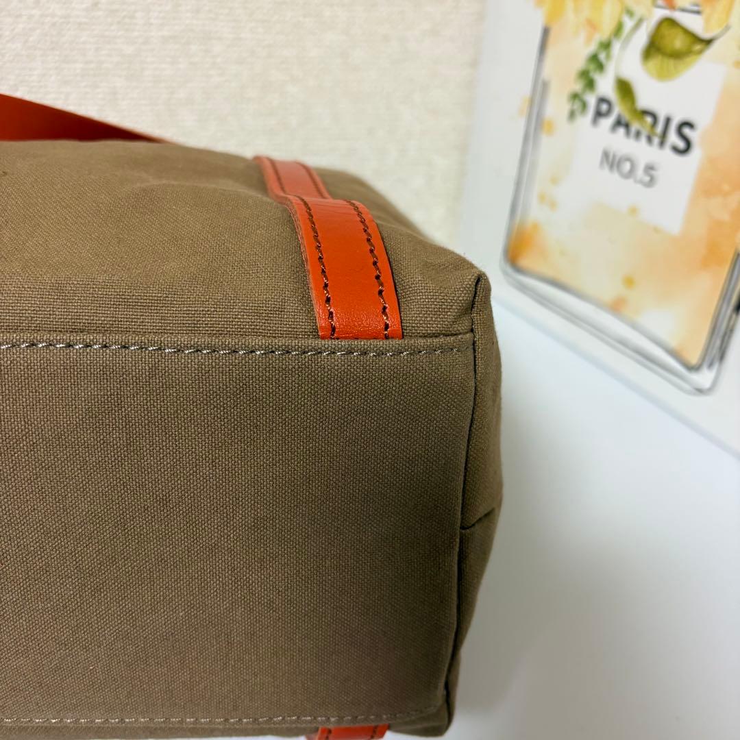 未使用品☆キソラ kissora トートバッグ 帆布 キャンバス レザー2way