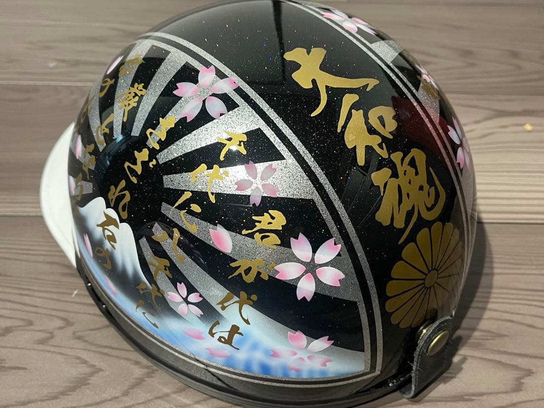 君が代 富士日章 コルク半 ヘルメット 旧車會 暴走族 三段シート アルフィン