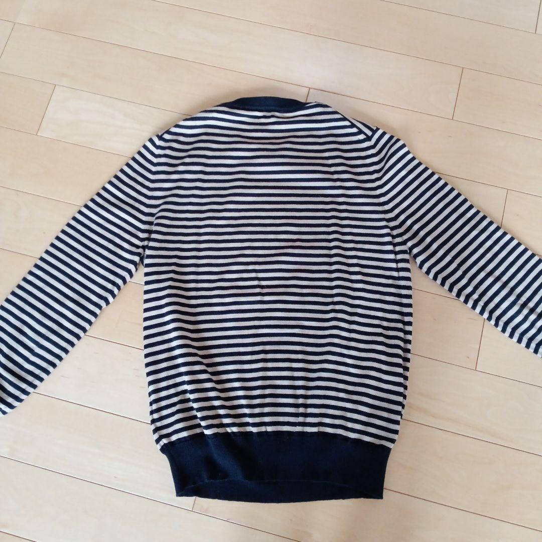 GUCCI ネイビーとベージュのストライプニット