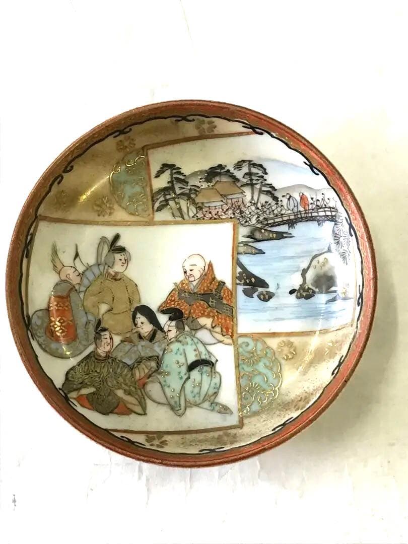 九谷焼:二寸七分小皿二十客(六歌仙)