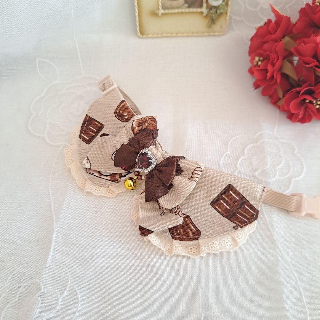 バレンタインチョコレート、わんちゃん猫ちゃん用襟付き首輪