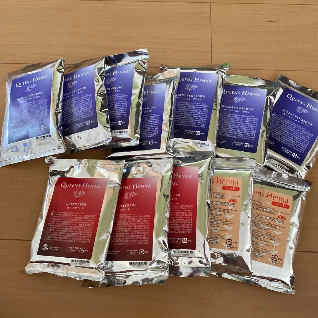 Queens Henna レッド 100g 複数12パック