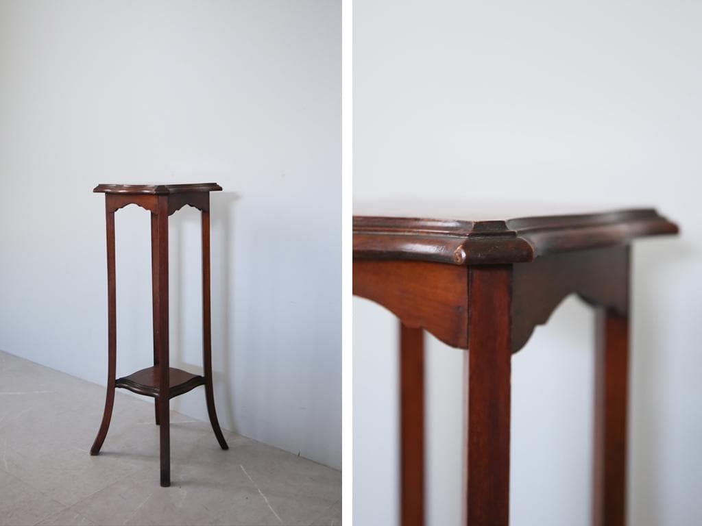 英国アンティーク木製フラワースタンド/花台/燭台/飾り棚テーブル(91-104)