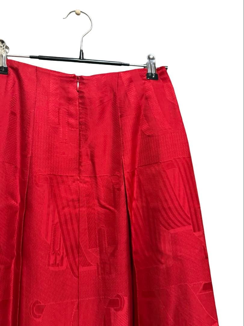 『美品』HERME'S フレアスカート 34 赤